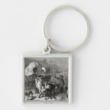 Emigration to the Western Country Keychains