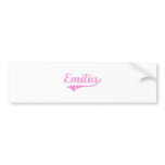 Emilia Classic Style Name Bumper Stickers