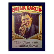 EMILIA GARCIA CIGARS AD MILLION FRIENDS ~POSTCARD postcards