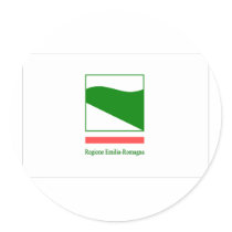 Emilia Romagna Bandiera, Italy Round Sticker