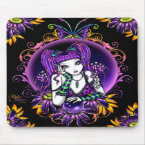 "Emilicious" Rainbow Flower Fairy Art Mousepad mousepads