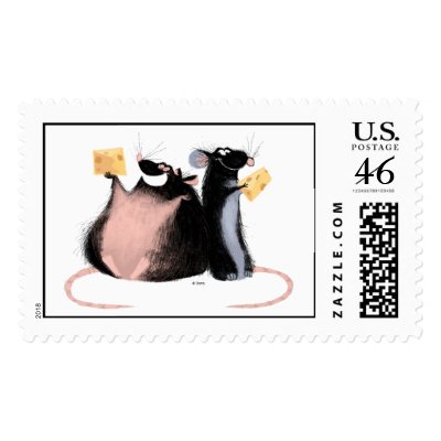 Emille and Remy Disney postage