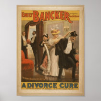 Emily Bancker, 'A Divorce Cure' Retro Theater Poster