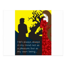 Emily Bronte / Wuthering Height gift design with q Post Card