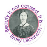 Emily Dickinson Portrait With Quote stickers