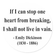 Emily Dickinson Quote 6a Round Stickers