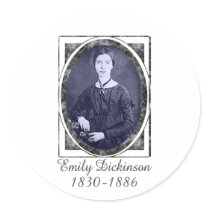 Emily Dickinson Round Stickers