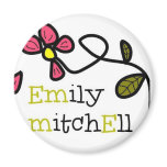 Emily Mitchell Flower Logo magnets