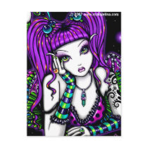 emily, rainbow, celestial, tattoo, faery, postcard, myka, jelina, gothic, fantasy, original, art, products, Postcard with custom graphic design