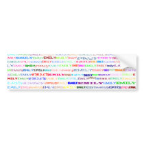 Emily Text Design II Bumper Sticker bumper stickers by SjStevenson Emily Text Design II Bumper Sticker bumper stickers