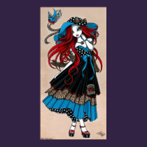 "Emma" 50's Rockabilly Swallow Tattoo Angel Poster posters