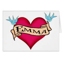 Emma - Custom Heart Tattoo T-shirts & Gifts cards
