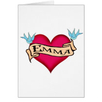 Emma - Custom Heart Tattoo T-shirts & Gifts cards