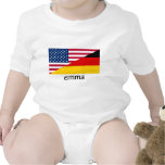 emma, german-american flag baby bodysuit
