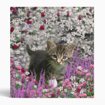 Emma in Flowers I – Little Gray Kitten Binder