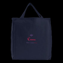 Emma Name With English Meaning Navy embroidered bags