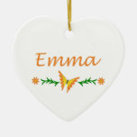 Emma (Orange Butterfly) Christmas Tree Ornaments