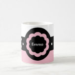 Emma Pink and White Dotted Mug mugs