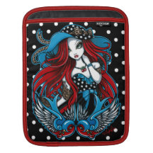 Emma Rockabilly Swallow Tattoo Angel IPad Sleeve