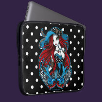 Emma Rockabilly Swallow Tattoo Angel Laptop Sleeve laptop sleeves