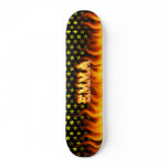 Emma skateboard fire and flames design.