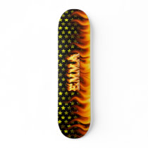Emma skateboard fire and flames design.