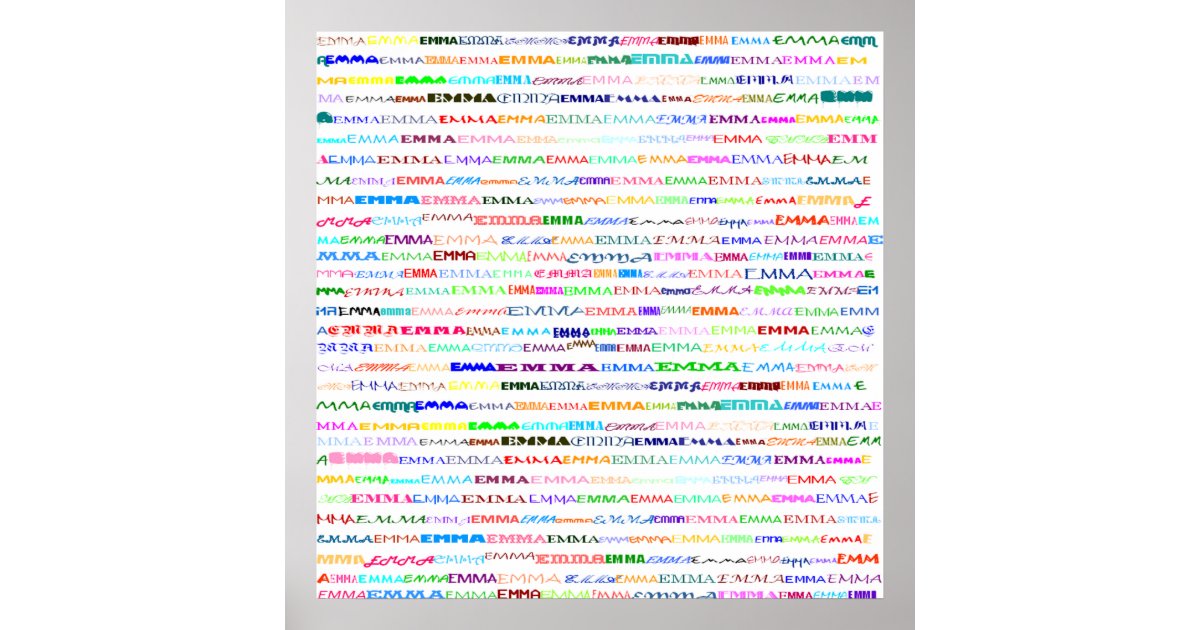 emma-text-design-ii-print-zazzle