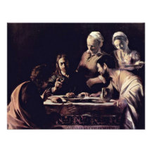 Emmausmahl By Michelangelo Merisi Da Caravaggio Custom Invite