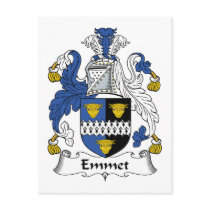 Emmet Family Crest postcards by coatsofarms Emmet Family Crest postcards