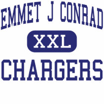 Emmet J Conrad - Chargers - High - Dallas Texas t-shirts by customteamsportswear Emmet J Conrad - Chargers - High - Dallas Texas t-shirts