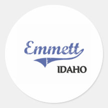 Emmett Idaho City Classic Round Stickers