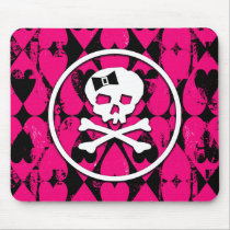 Emo Art Skull & Hearts mousepads