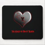 Emo Bleeding Broken Heart Mousepad