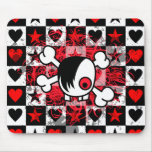 Emo Boy Scene Kid Skull mousepads