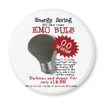 Emo Bulb Refrigerator Magnet