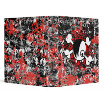Emo Cartoon Boy Skull Binder