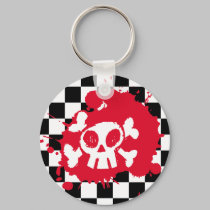 Emo Cartoon Skull keychains by Artamatik Emo Cartoon Skull keychains