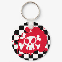 Emo Cartoon Skull keychains by Artamatik Emo Cartoon Skull keychains