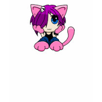 Emo Cat Girl t-shirts