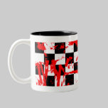 Emo Checkerboard Paint Splatter mugs