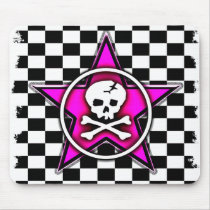 Emo Checkerboard Star & Skull mousepads by Artamatik Emo Checkerboard Star & Skull mousepads