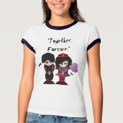 emo love forever. Emo Couple in Love - Together Forever T Shirts by theminionfactory. This ultra cute design features sweet emo Elzie and her equally emo boyfriend,