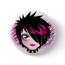 Emo Cutie Button