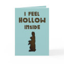 Emo Easter Bunny Funny Chocolate Greeting Card by theholidaysstore Emo Easter Bunny Funny Chocolate Greeting Card