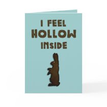 Emo Easter Bunny Funny Chocolate Greeting Card