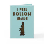 Emo Easter Bunny Funny Chocolate Greeting Card