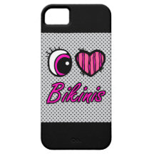 Emo Eye Heart I Love Bikinis iPhone 5 Cover