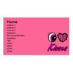 Emo Eye Heart I Love Kisses Business Cards