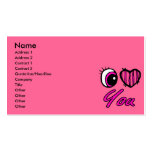 Emo Eye Heart I Love you Business Card
