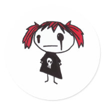emo gal stickers by miserablemisty emo gal stickers